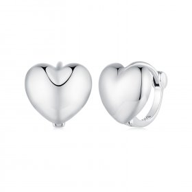Pandora Style Heart-Shaped Hoop Earrings - BSE905