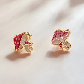 PANDORA Style Autumn - Mushrooms Stud Earrings - SCE1245