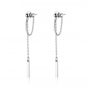Silver Light Geometry Hanging Earrings - PANDORA Style - SCE550