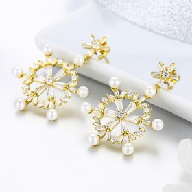 PANDORA Style Snowflakes Drop Earrings - BSE073