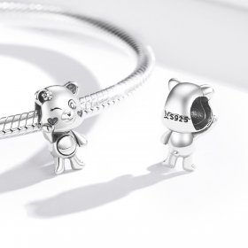 Pandora Style Silver Charm, Playful Bear - SCC1870