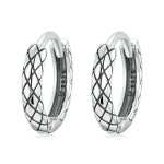 PANDORA Style Snake Pattern Hoop Earrings - SCE1354