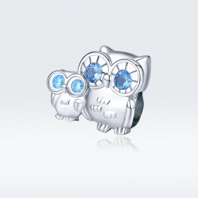 Pandora Style Silver Charm, Mother Owl - BSC238
