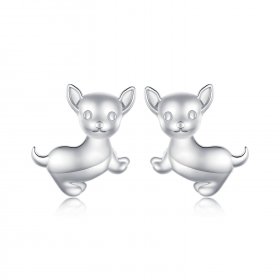Pandora Style Chihuahua Studs Earrings - SCE1620
