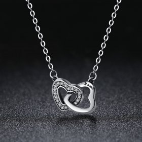Silver Heart and Soul Necklace - PANDORA Style - SCN181