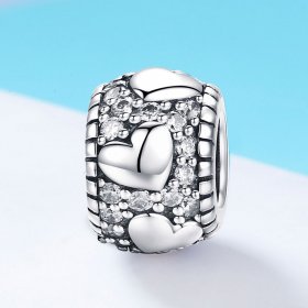 Pandora Style Silver Spacer Charm, Shine In My Heart - SCC798