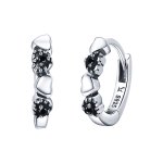 Silver Hearts Dating Hoop Earrings - PANDORA Style - SCE445