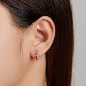 PANDORA Style Simple - Starry Hoop Earrings - SCE1189