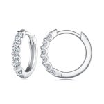 Pandora Style Moissanite Hoop Earrings - MSE029