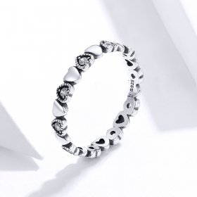 PANDORA Style Crossed Hearts Ring - SCR140-WH