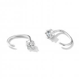 PANDORA Style Simple and Shining Stud Earrings - SCE1422