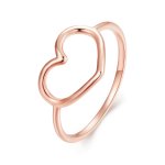 Pandora Style Rose Gold Heart Shaped Ring - SCR641-C