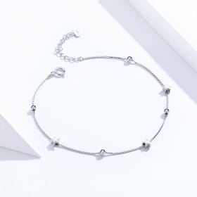 Silver Star Chain Slider Bracelet - PANDORA Style - SCB171