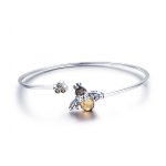 Silver Story of The Bee Open Bangle - PANDORA Style - SCB104