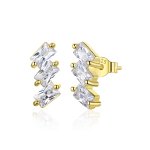 Pandora Style 18ct Gold Plated Stud Earrings, Solid - SCE1051-B