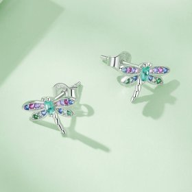 Pandora Style Dragonfly Studs Earrings - BSE795