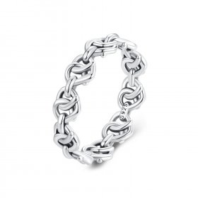 Pandora Style Heart Shape Chain Ring - SCR963