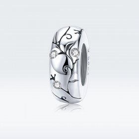 Pandora Style Silver Spacer Charm, Classical Pattern - SCC1559