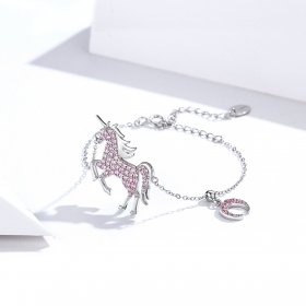 Silver Unicorn Chain Slider Bracelet - PANDORA Style - SCB155
