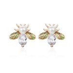 Rose Gold Bee Stud Earrings - PANDORA Style - SCE643