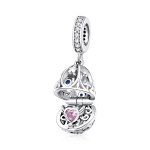 Pandora Style Silver Bangle Charm, Easter Egg With Treasure - SCC1465
