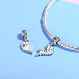 Pandora Style Silver Bangle Charm, Mother and Daughter - SCC427