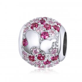 Pandora Style Silver Charm, Kiss From Mama - BSC225
