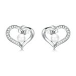 PANDORA Style Love Shell Beads - Simple Stud Earrings - BSE550-A