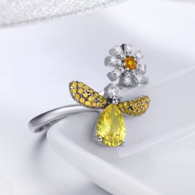 Silver Bee Wish Ring - PANDORA Style - SCR348