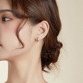 Pandora Style Silver Hoop Earrings - SCE992