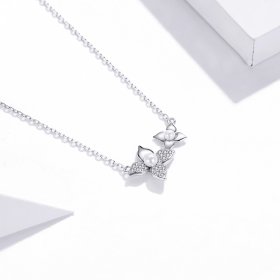 Pandora Style Silver Necklace, Hydrangea Ball, Enamel - SCN438