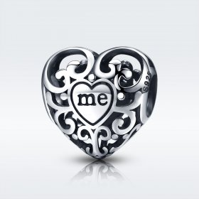 Pandora Style Silver Charm, Heart Me - SCC145