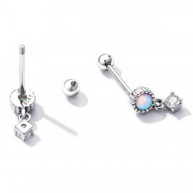 PANDORA Style Simple Opal Drop Earrings - SCE1382