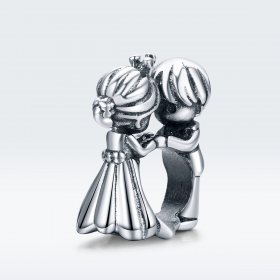 Pandora Style Silver Charm, Boy and Girl Dance - SCC1565