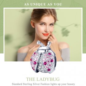 Silver Ladybug Charm - PANDORA Style - SCC1120