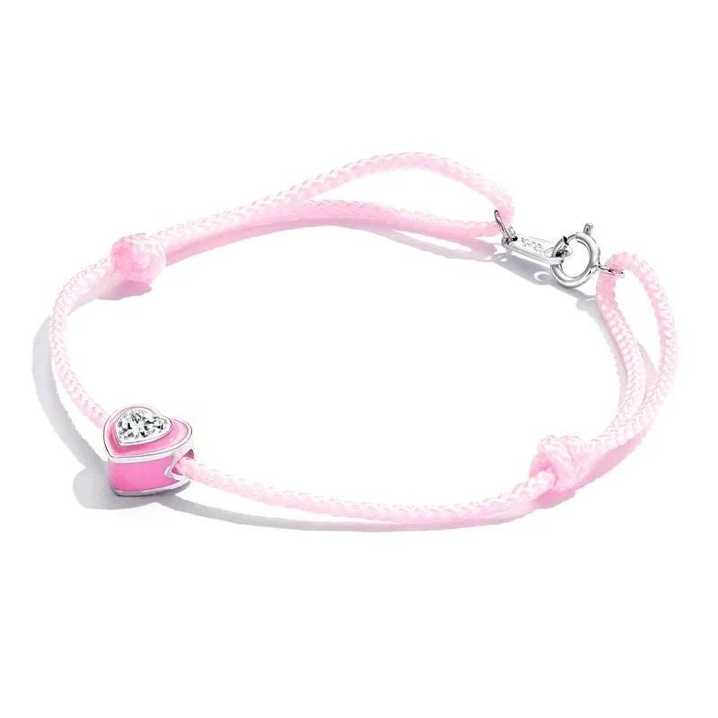 (image for) PANDORA Style Pink Heart Anklet - SCT022 - View 3