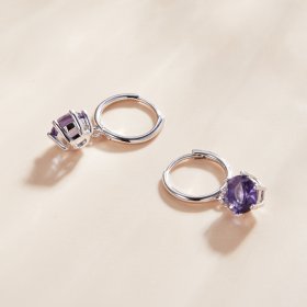 Pandora Style Silver Dangle Earrings, Dazzling Droplets - SCE1020-VT
