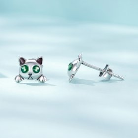 Pandora Style Cat Glow-In-The-Dark Studs Earrings - SCE1643