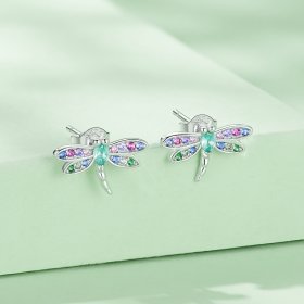 Pandora Style Dragonfly Studs Earrings - BSE795