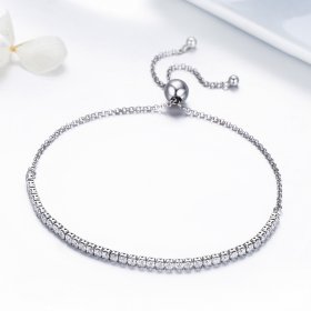 Pandora Style Silver Bracelet Lovingly - SCB029
