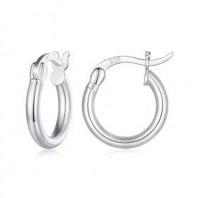 Pandora Style Small Circle Hoops Earrings - SCE1608-S