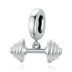 PANDORA Style Weightlifting Barbell Dangle Charm - SCC2052