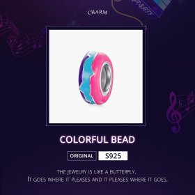 Pandora Style Spacer Charm, Cyberpunk - Dazzling Beads, Multicolor Enamel - SCC1843