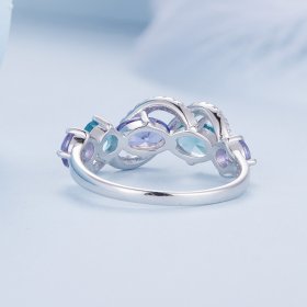 Pandora Style Colored Nano-Zircon Luxurious Winding Ring - BSR402