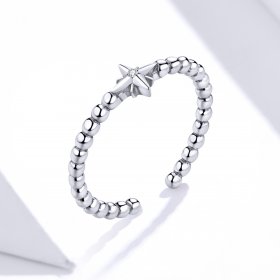 Pandora Style Silver Open Ring, Star - SCR647