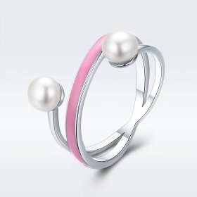 Silver Elegant Geometry Ring - PANDORA Style - SCR234