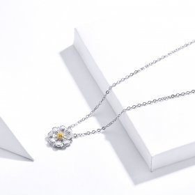 Silver Daisy Necklace - PANDORA Style - SCN370
