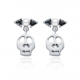 PANDORA Style Personality Skull Drop Earrings - VSE084