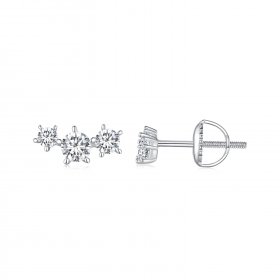 Pandora Style Moissanite Studs Earrings (One Certificate) - MSE034