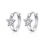 Pandora Style Silver Hoop Earrings, Starry Light - BSE172